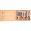 Acacia Wood 5 Piece Cheese Knife Set