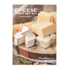 Acacia Wood 3 Piece Cheese Knife Set