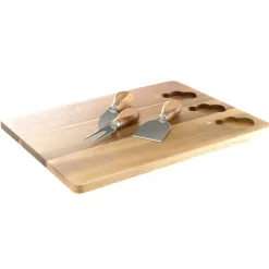 Acacia Wood Cheese Knife Set & Board