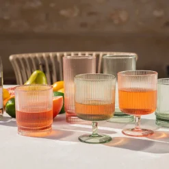 Acrylic Green Ribbed Tumbler