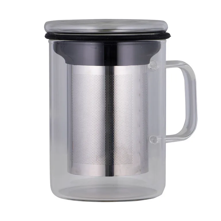 Avanti Teacup Glass with Infuser & Lid