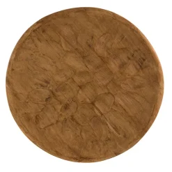 Board Round Natural Carved