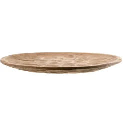 Board Round Natural Carved