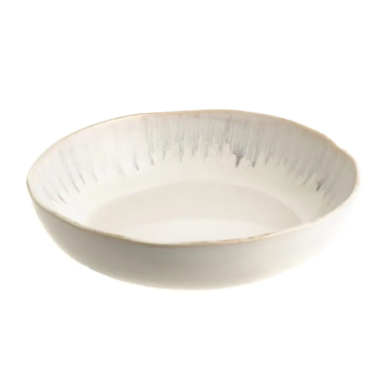 Bowl Stoneware Grey Rim 22.5cm