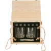 Boxed Whiskey Set - Glasses with Coasters & Ice Stones