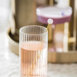 Brass Stirrer with Pink Resin