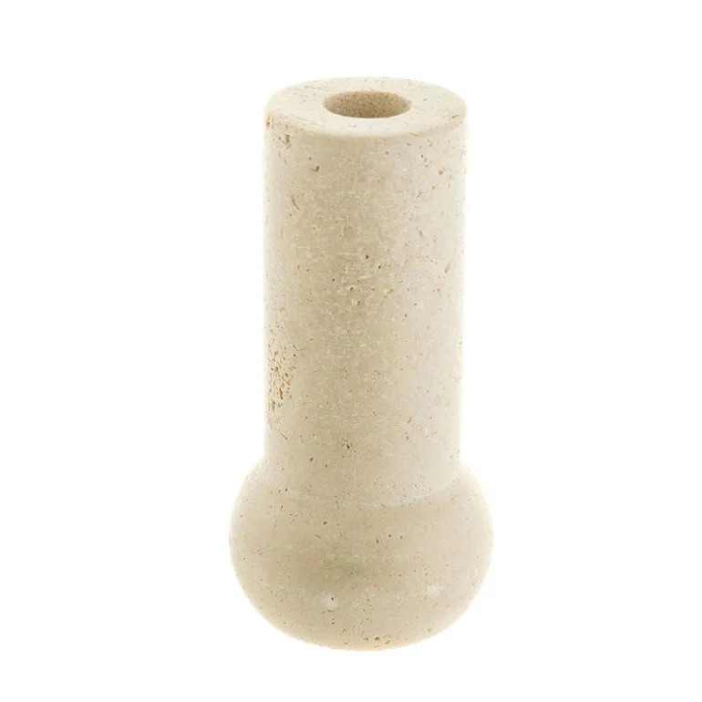Candle Holder Beige Travertine 14cm