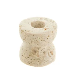 Candle Holder Beige Travertine 6cm