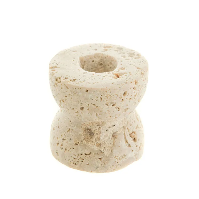 Candle Holder Beige Travertine 6cm