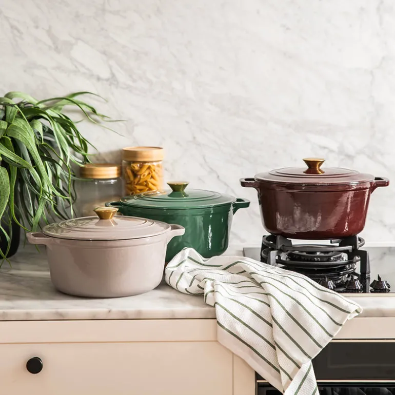 Casserole Pot Cast Iron Chocolate 4.6L