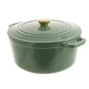 Casserole Pot Cast Iron Green 4.6L