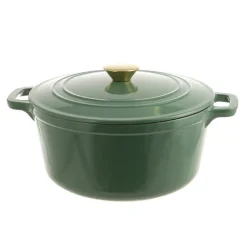 Casserole Pot Cast Iron Green 4.6L