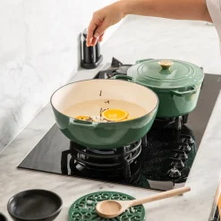 Casserole Pot Cast Iron Green 7L