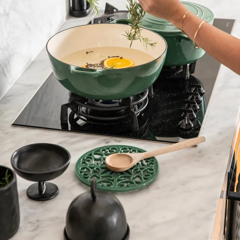 Casserole Pot Cast Iron Green 7L