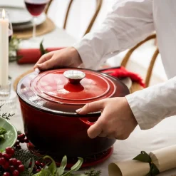 Cast Iron Pot Red 4.6L