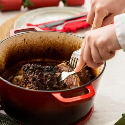 Cast Iron Pot Red 7L