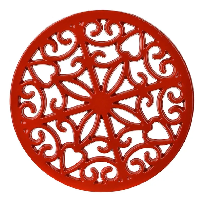 Cast Iron Trivet Red