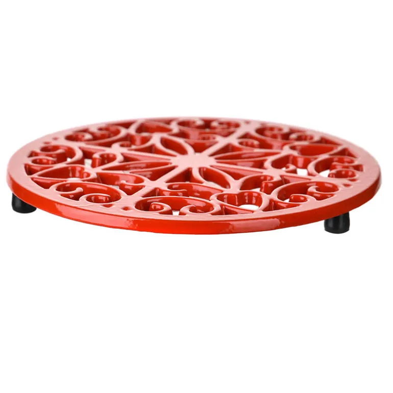 Cast Iron Trivet Red