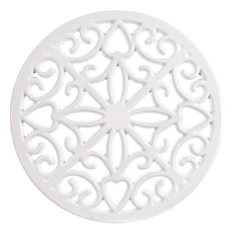 Cast Iron Trivet White