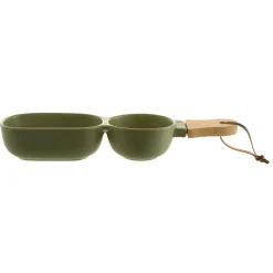 Ceramic Server Stick with Green Wood Handle