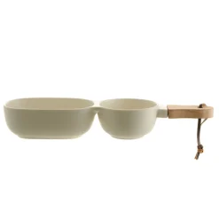 Ceramic Server Stick with Stone Wood Handle