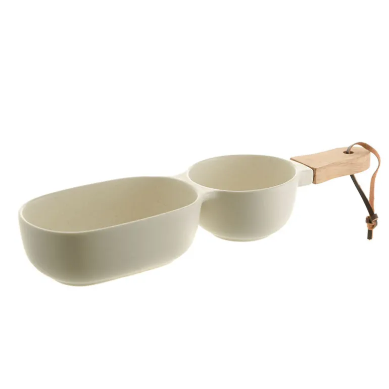 Ceramic Server Stick with Stone Wood Handle