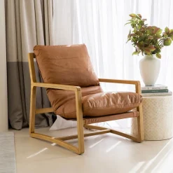 CHAIR Leather 68.5x93x88cm
