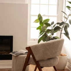 Chair Rocket Ribbed Beige Cream