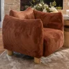 Chair Rocket Ribbed Rust 72cm