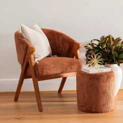 Chair Rocket Ribbed Rust 82.5cm