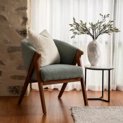 Chair Sage Green Boucle