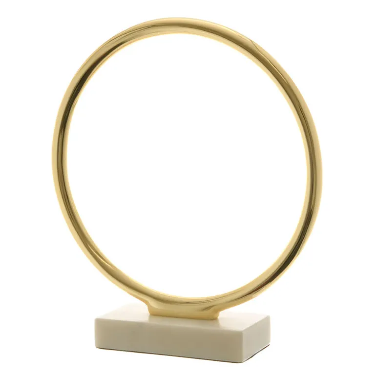 Champagne Gold Ornament on Marble Base