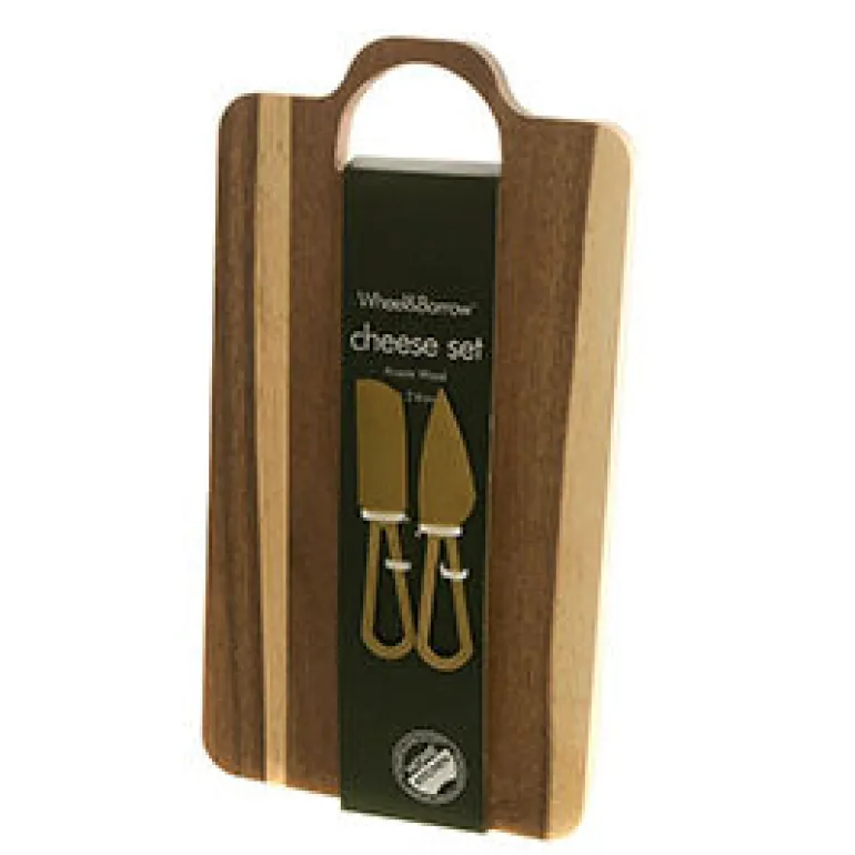 Cheese Set - Acacia Board with 2 Knives