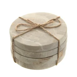 Chocolate Marble Round Coaster Set/4