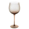 Chocolate Ribbed Swirl Wine Glass