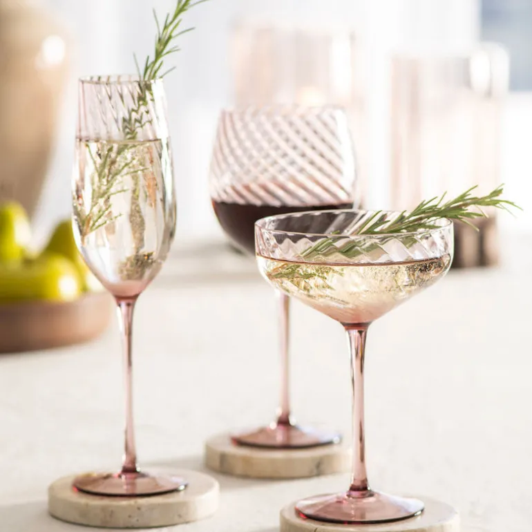 Chocolate Ribbed Swirl Wine Glass