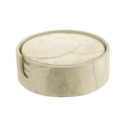 Coasers Round Capiz Pearl