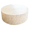 Coffee Table Capiz Inlay Pearl Stripe & Gold Base