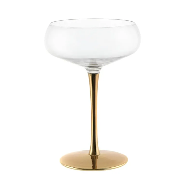 Coupe Glass Gold Stem