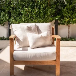 Cushion Check Natural 30cm