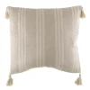 Cushion Jacquard Florals with Natural Tassels