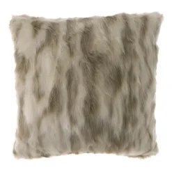 Cushion Lynx Faux Fur White