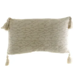 CUSHION Natural Animal Print with Tassels 30x50cm