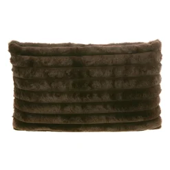 Cushion Rib Faux Rabbit Fur Chocolate