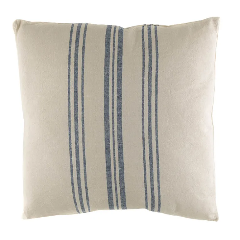 Cushion White/Blue Stripes