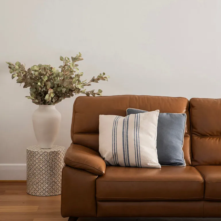 Cushion White/Blue Stripes