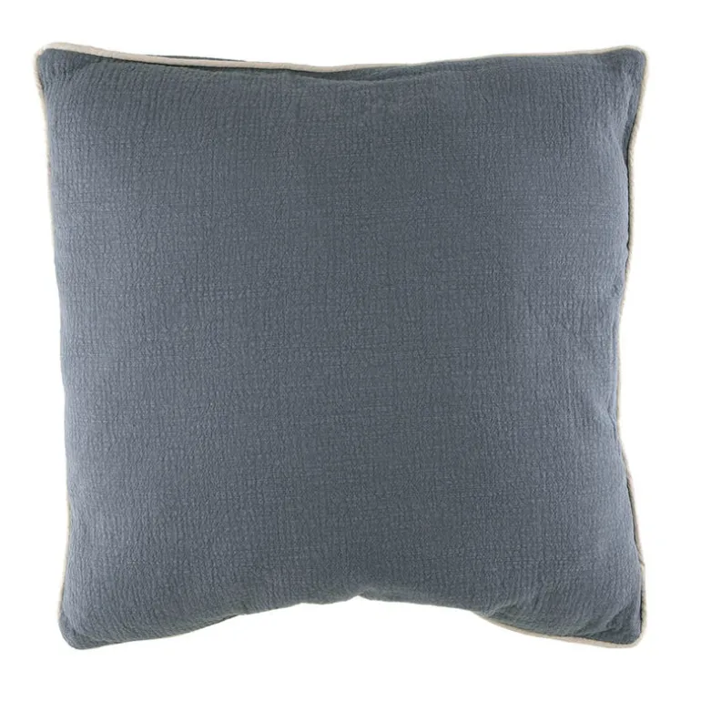 Cushion with Blue/White Piping 50cm
