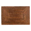 Dark Brown Rectangle Rattan Placemat