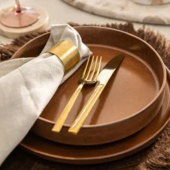 Dinner Set Stoneware Straight Leather 12pce