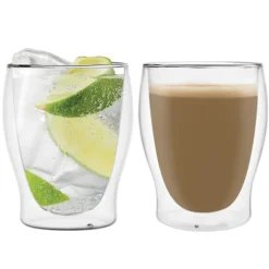 Double Wall Coffee Glass Set Large